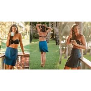 NWT RipSkirt Length 2 Wrap Skirt Women's Sz XL Brushed Navy Travel Vacay Stretch
